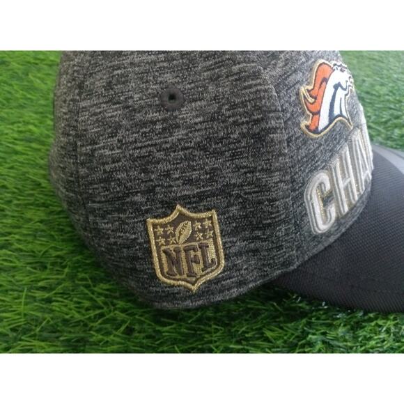 Denver Broncos Super Bowl 50 Champions New Era 9FORTY Adjustable Hat Gray/Black - Picture 2 of 8